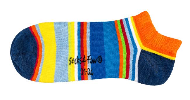 6 Paar TippTexx 24 Kinder Sneakersocken Gute Laune Ringel